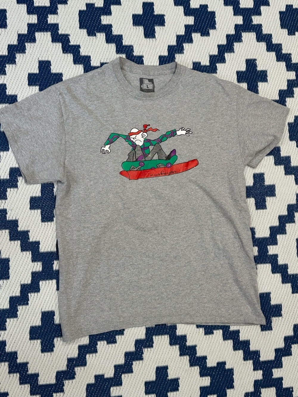 Mark Gonzales Skate Shirt Gray Printed in France Men’s Size L Rare